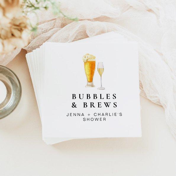 CHARLIE Bubbles & Brews Couples Shower Welcome Napkins