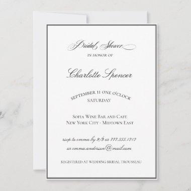 CharlotteB | Elegant Wedding Bridal Shower Invitations