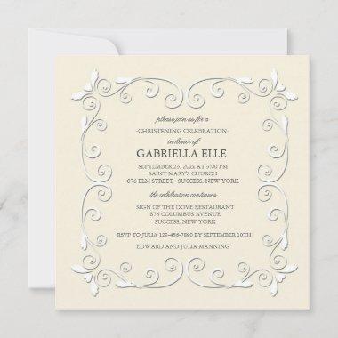 Charm and Grace Christening Invitations