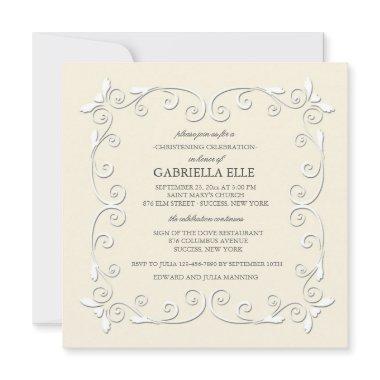 Charm and Grace Christening Invitations