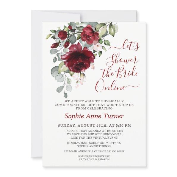 Charm Burgundy Blush Flowers Virtual