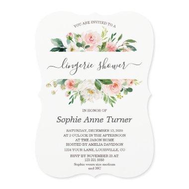 Charm Pink Cream Floral Calligraphy