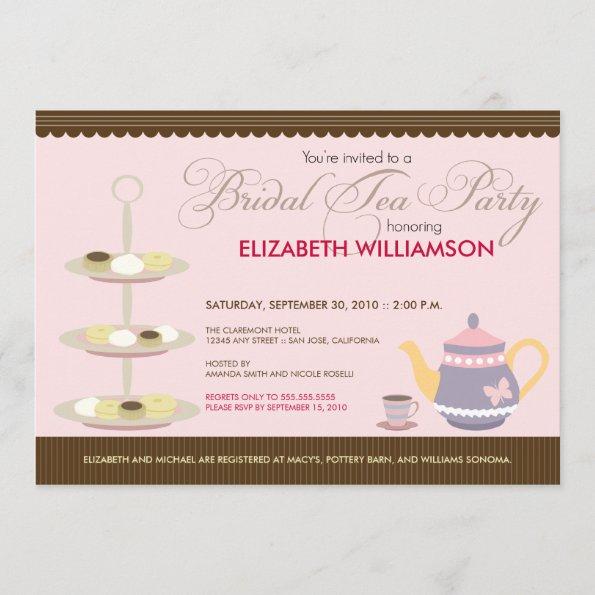 Charming Bridal Tea Party Invitations (pink)