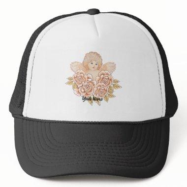 Charming Cherub Angel custom name Hat