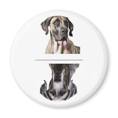 Charming Dun Colored Great Dane Dishwasher Magnet