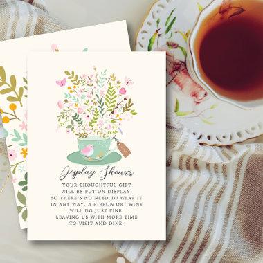 Charming Floral Tea Display Shower Enclosure Invitations