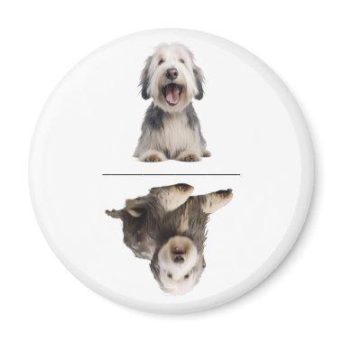 Charming Old English Sheepdog Dishwasher Magnet