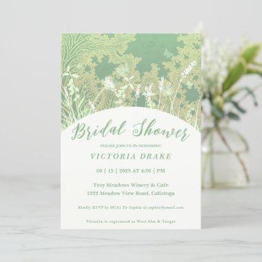 Charming Painted Foliage Bridal Shower Invitations