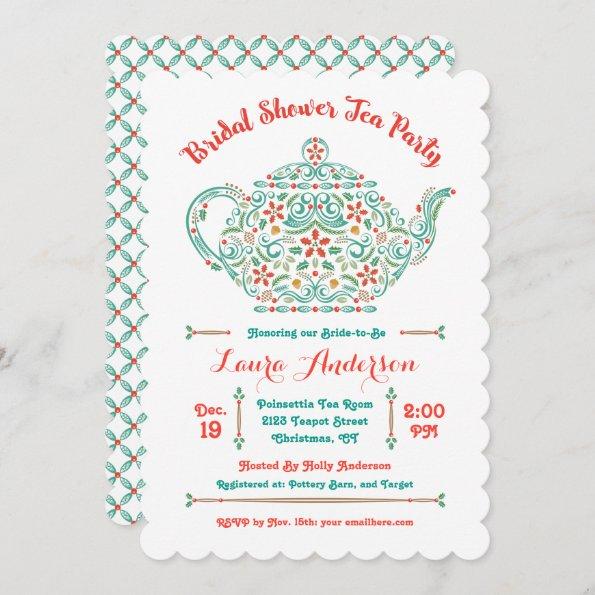 Charming Teapot Bridal Shower Invitations