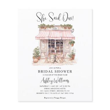 Cheap She Said Oui Paris Theme Cafe  Flyer