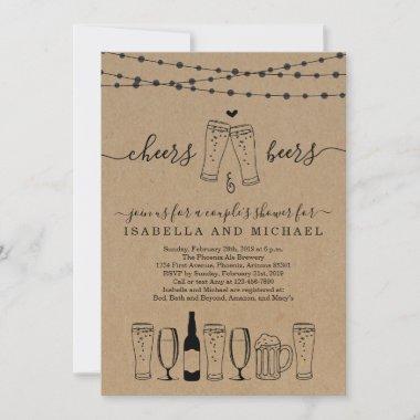 Cheers & Beer Couple's Shower / Rehearsal Dinner Invitations