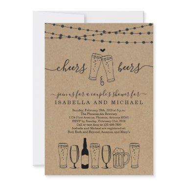 Cheers & Beer Couple's Shower / Rehearsal Dinner Invitations