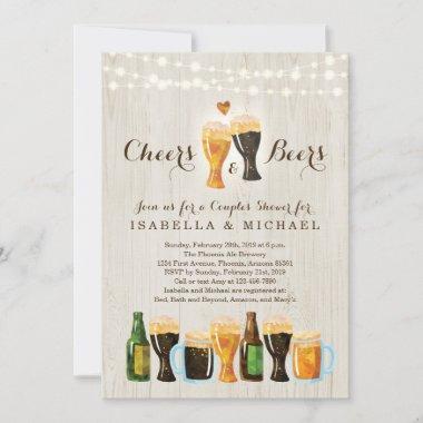 Cheers & Beer Couple's Shower / Rehearsal Dinner Invitations