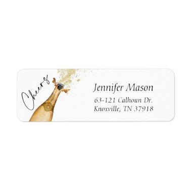 Cheers Birthday  Return Address Label