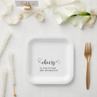 Cheers Bride To Be Wedding Event Paper Plates
