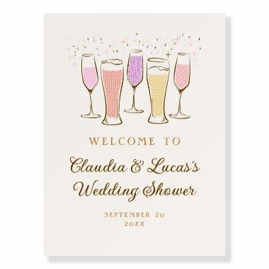 Cheers Couples Coed Wedding Shower Foam Board
