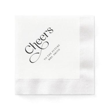 Cheers Future Mrs Elegant Bridal Shower Napkins