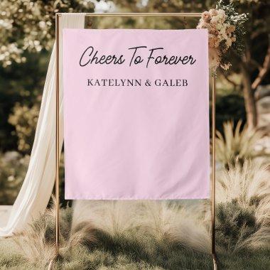 Cheers to Forever Custom Wedding Engagement Party Tapestry