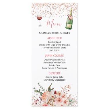Cheers to Love Blush Pink  Menu
