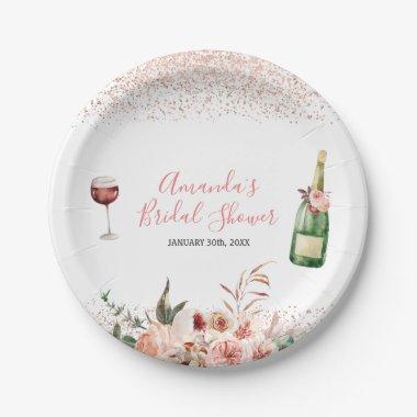 Cheers to Love Blush Pink  Paper Plates