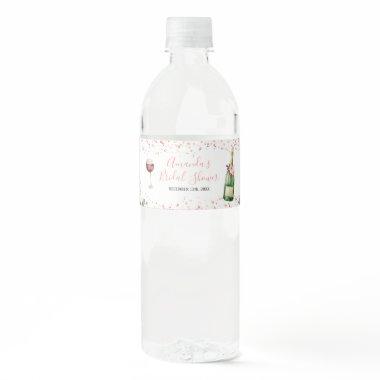 Cheers to Love Blush Pink  Water Bottle Label