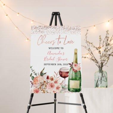 Cheers to Love Blush Pink  Welcome Foam Board