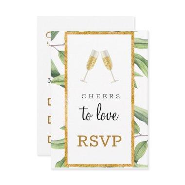 Cheers to Love Botanical  RSVP Enclosure
