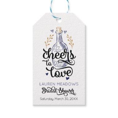 Cheers to Love Bridal Shower Favor Tag