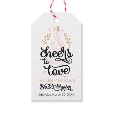 Cheers to Love Bridal Shower Favor Tag
