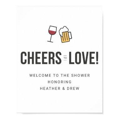 Cheers to Love Couples Wedding Shower Save The Da Poster