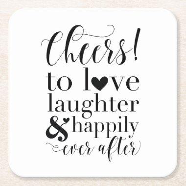 Cheers To Love, Happily Ever After Custom Coaster