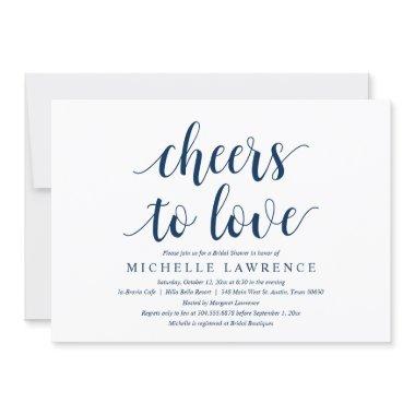 Cheers to love, Modern Bridal Shower Celebration I Invitations