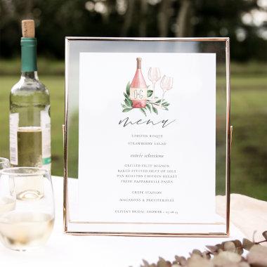 Cheers to Love Wedding Event or Shower Menu Sign