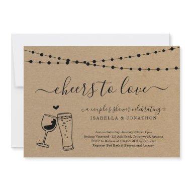 Cheers to Love Wine & Beer Invitations