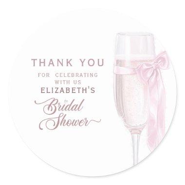Cheers To Love Wine Glasses Bow Tie  Classic Round Sticker