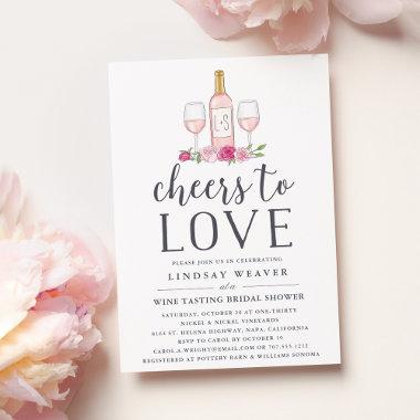 Cheers to Love | Wine Tasting Bridal Shower Invitations