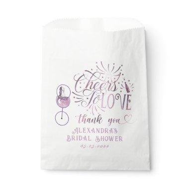 Cheers To Love Wine Tasting Elegant  Favor Bag