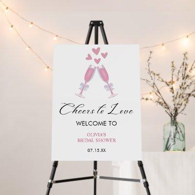 Cheers to Love Wine-Tasting Modern Bridal Shower Foam Board