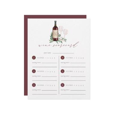 Cheers to Love Wine Tasting ScoreInvitations