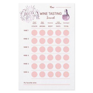 Cheers To Love Wine Tasting ScoreInvitations Stationery