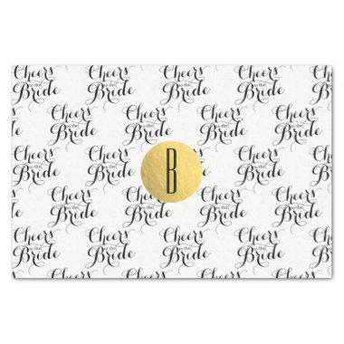 Cheers to the Bride Custom Monogram  Tissue Paper