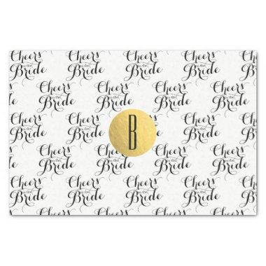 Cheers to the Bride Custom Monogram Bridal Shower Tissue Paper