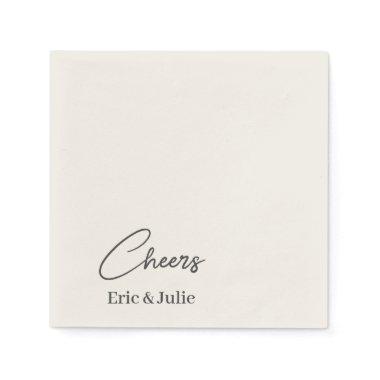 Cheers to the Bride & Groom Cocktail Paper Napkin