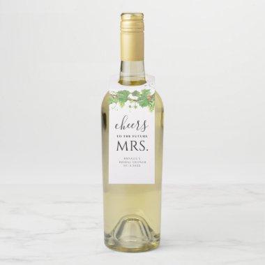 Cheers To The Future Mrs. Wine  Bottle Hanger Tag