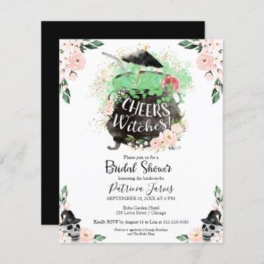 Cheers Witches Bridal Shower Budget Invitations