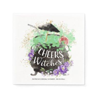 Cheers Witches Cocktail Halloween Bridal Shower Napkins
