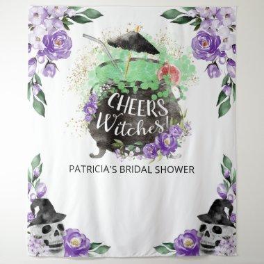 Cheers Witches Halloween Bridal Shower Backdrop