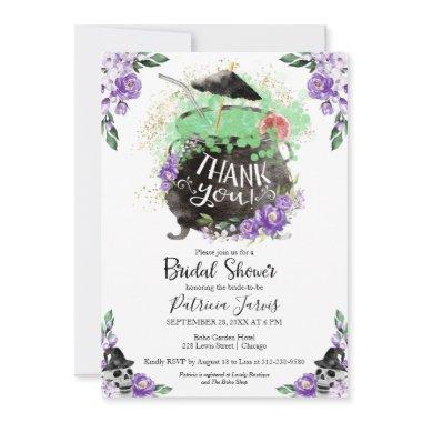 Cheers Witches Halloween Bridal Shower Invitations