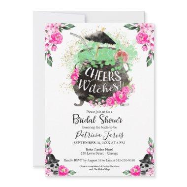 Cheers Witches Halloween Bridal Shower Invitations