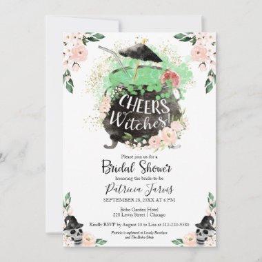 Cheers Witches Halloween Bridal Shower Invitations